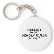 Cellist Deadly Ninja by Night Key Chains