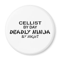 Cellist Deadly Ninja by Night Fridge Magnet