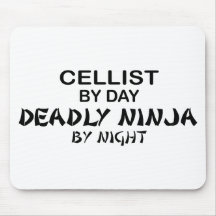 Cellist Deadly Ninja by Night Mouse Pad