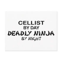 Cellist Deadly Ninja by Night Post Cards