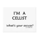 Cellist Excuse Post Card