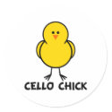 Cello Chick stickers by chicktshirts8 Cello Chick stickers