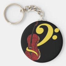 Cello Clef Keychain