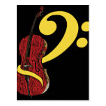 Cello Clef Postcard