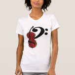 Cello Clef T-shirt - Ladies