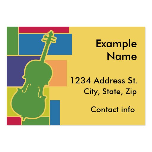 Cello Colorblocks Profile Card Business Card (front side)