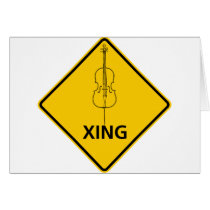 Cello Crossing Highway Sign Card
