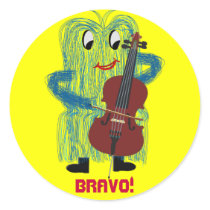 Cello - Get a Warm Fuzzy Feeling stickers by Stefanie_Rski Cello - Get a Warm Fuzzy Feeling stickers