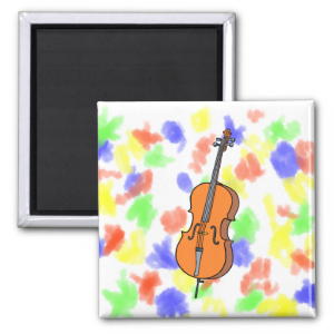 Cello Graphic , ViolinCello Music Design Refrigerator Magnets