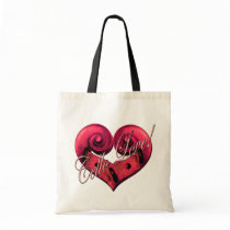 cello love Pink Tote bags
