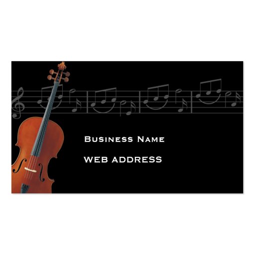 Cello - Music Business Card (back side)