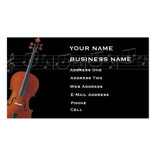 Cello - Music Business Card