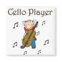 Cello Player Magnet by stick_figures Cello Player Magnet