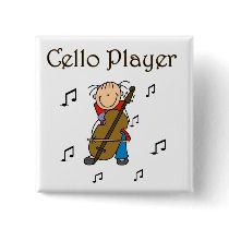 Cello Player Tshirts and Gifts Pinback Button