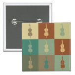 Cello Pop Art Pinback Buttons