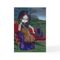"Cello Storm" Greeting Card