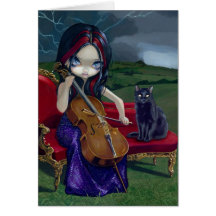 "Cello Storm" Greeting Card