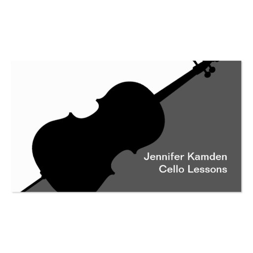 Cello Teacher Business Cards (front side)