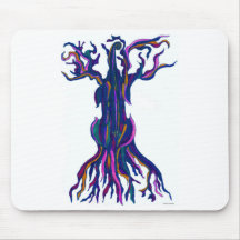 Cello Tree Blue Mouse Pad