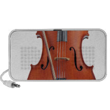 Cello with bow, close up travel speakers