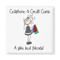 Cellphone And Credit Cards Magnet by stick_figures Cellphone And Credit Cards Magnet