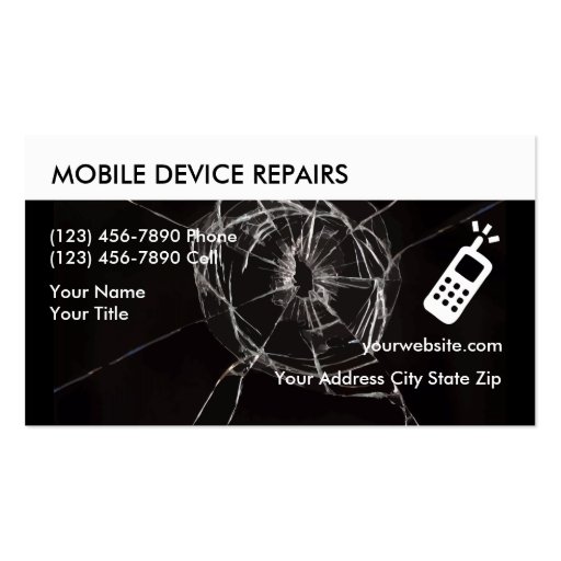 Cellphone Repair Business Cards Zazzle