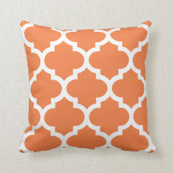 Celosia Orange Quatrefoil Pillow