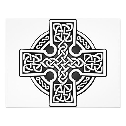 Celtic 4 way silver and black personalized announcements