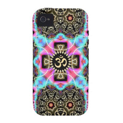 Celtic Arabesque Aum Gold Art Fusion iPhone 4 Case