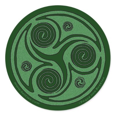 Celtic Art Sticker, Triskel Spiral #2 by Beltain