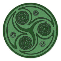 Celtic Art Sticker, Triskel Spiral #2