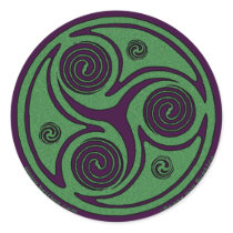 Celtic Art Sticker, Triskele Design #3