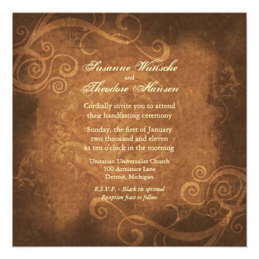 Celtic Autumn Custom Invites