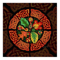 Celtic Autumn Leaves Fine Art Poster posters