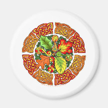 Celtic Autumn Leaves Refrigerator Magnets