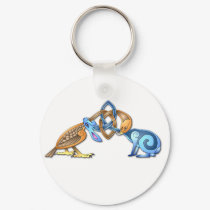 Celtic bird and rabbit keychains by artoffalconry Celtic bird and rabbit keychains