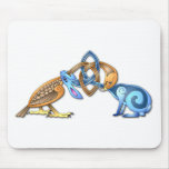 Celtic bird and rabbit mousepads