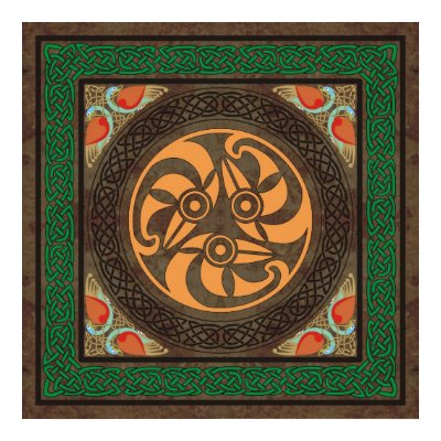 Celtic bird heads print by thallock