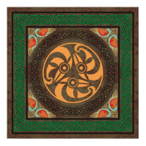Celtic bird heads posters