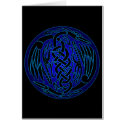 Celtic Birds of Peace (blue version) cards