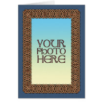 Celtic Border Photo Frame Greeting Card