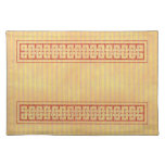 Celtic Border Tan and Orange Place Mats