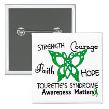Celtic Butterfly 3 Tourette’s Syndrome Buttons