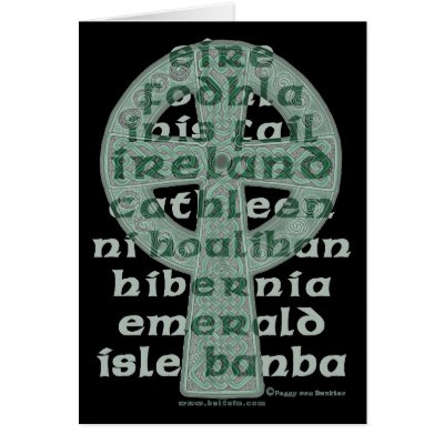 Celtic Card Irish Cross Design by Beltain