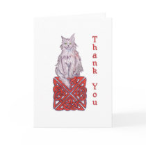 Celtic Cat Thank You Note cards by Laura_Bozeman_Art Celtic Cat Thank You Note cards
