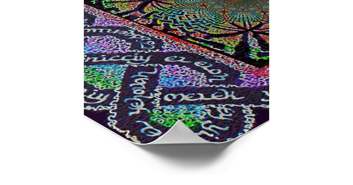 Celtic Christian Hebrew names of YHWH knot Poster Zazzle