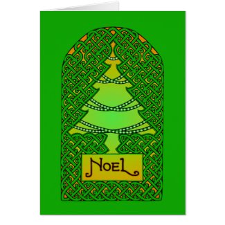 Celtic Christmas Tree - Green Card