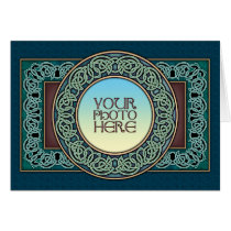 Celtic Circle Border Photo Frame Greeting Card