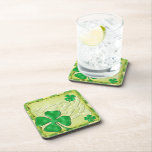 Celtic Clover Irish 3D cork coasters