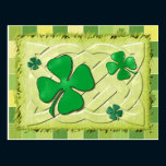 Celtic Clover Irish 3D postcards